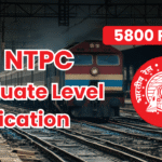 RRB NTPC Graduate Level notification 2025: Apply Online