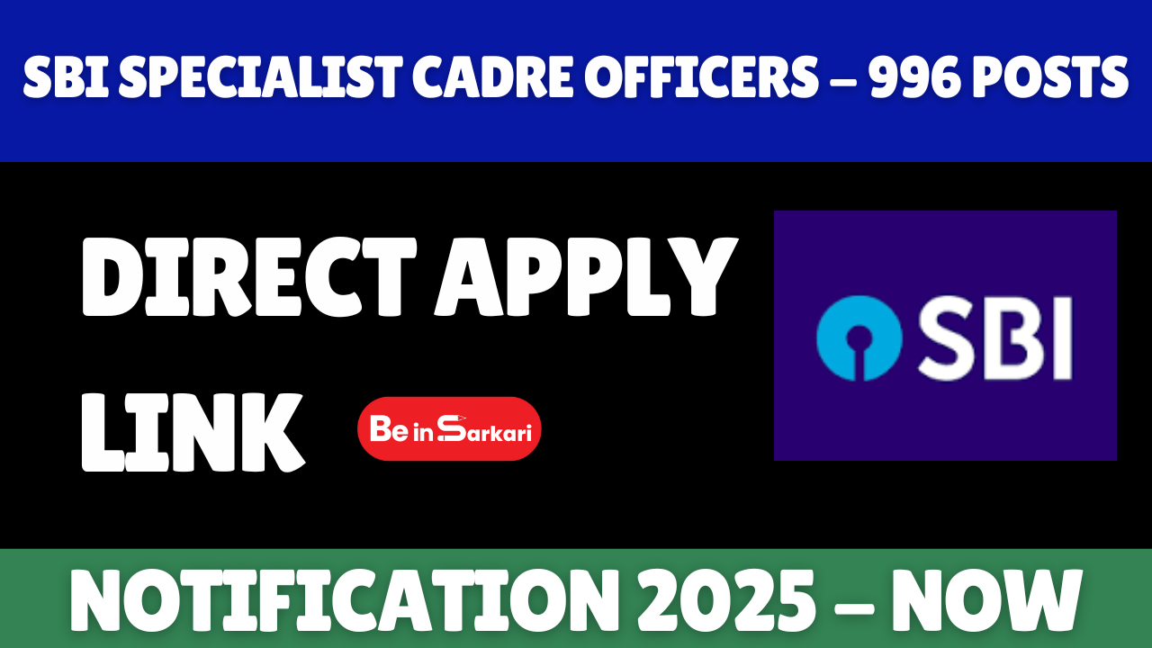 SBI Specialist Cadre Officer Openings