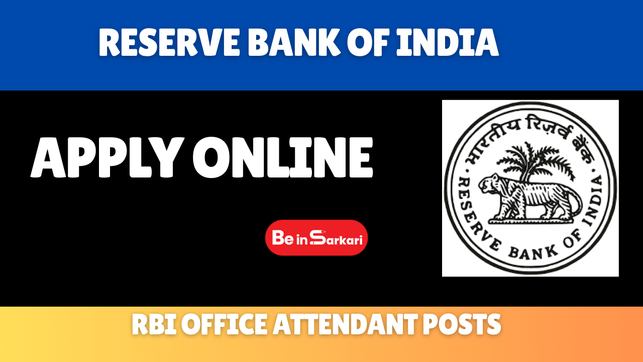 Reserve Bank of India Office Attendant
