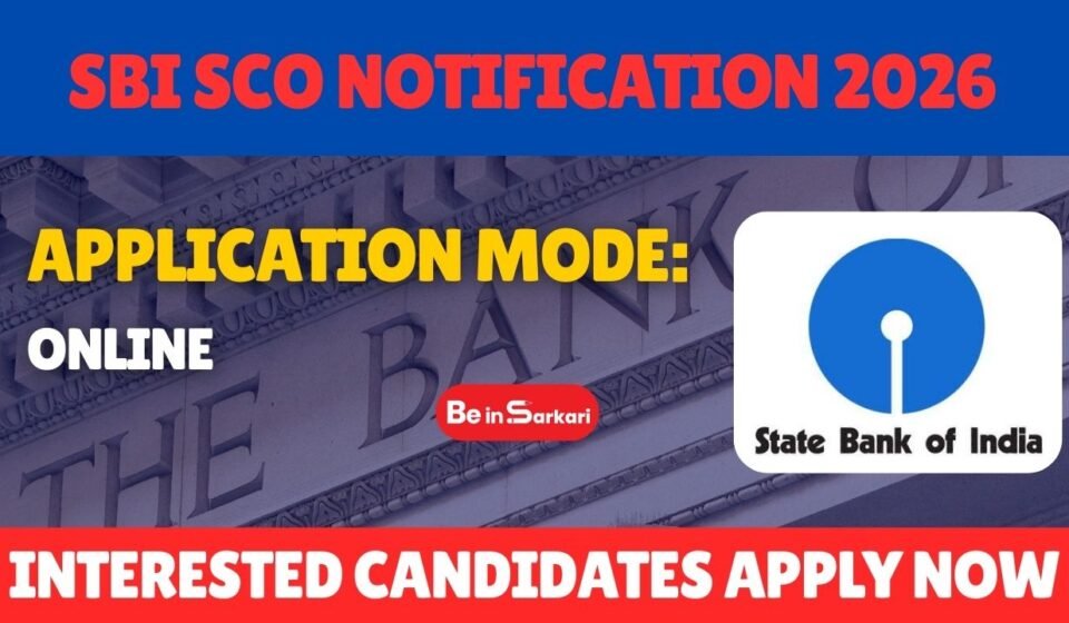 SBI SCO Notification 2026