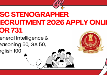 SSC Stenographer Recruitment 2026 Apply Online for 731