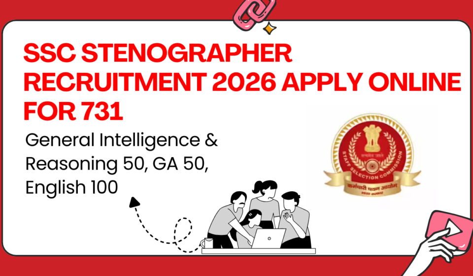 SSC Stenographer Recruitment 2026 Apply Online for 731