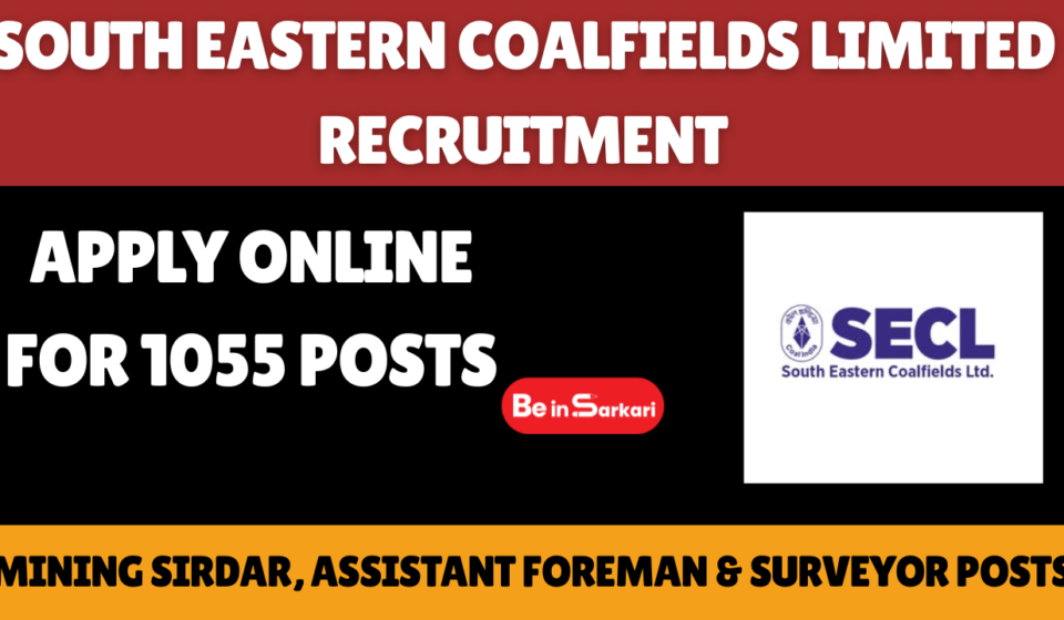 South Eastern Coalfields Limited recruitment
